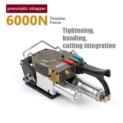 주문 6000N 스트랩 텐션 힘 Pneumatic 32mm PET 스트랩링 도구 Pneumatic 자유 손잡이와 함께 휴대용 플라스틱 포장 기계 online manufacture